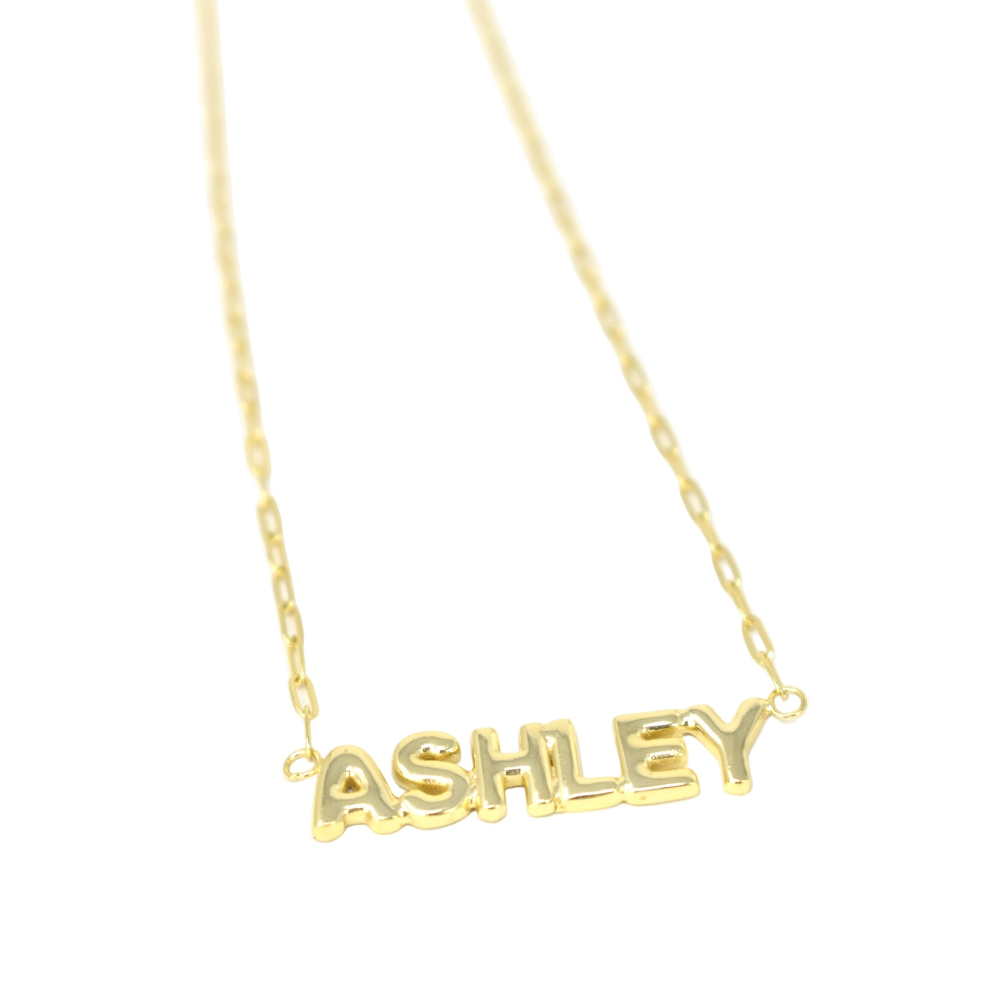 Custom Paperclip Bubble Letter Nameplate Necklace necklace Bob 
