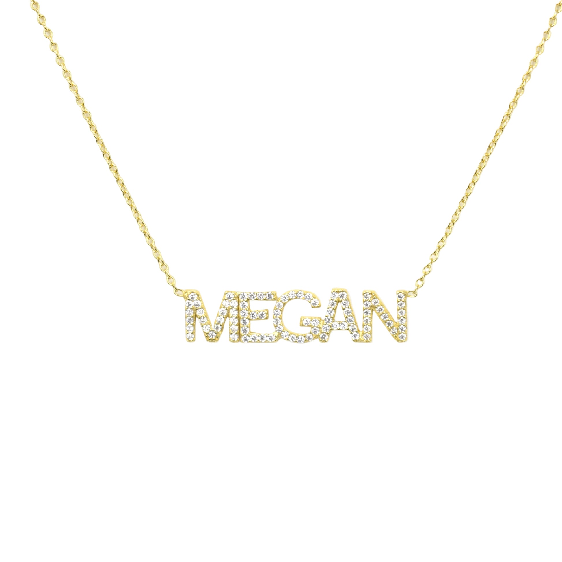Custom Crystal Nameplate Necklace necklace Bob 