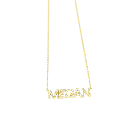 Custom Crystal Nameplate Necklace necklace Bob 