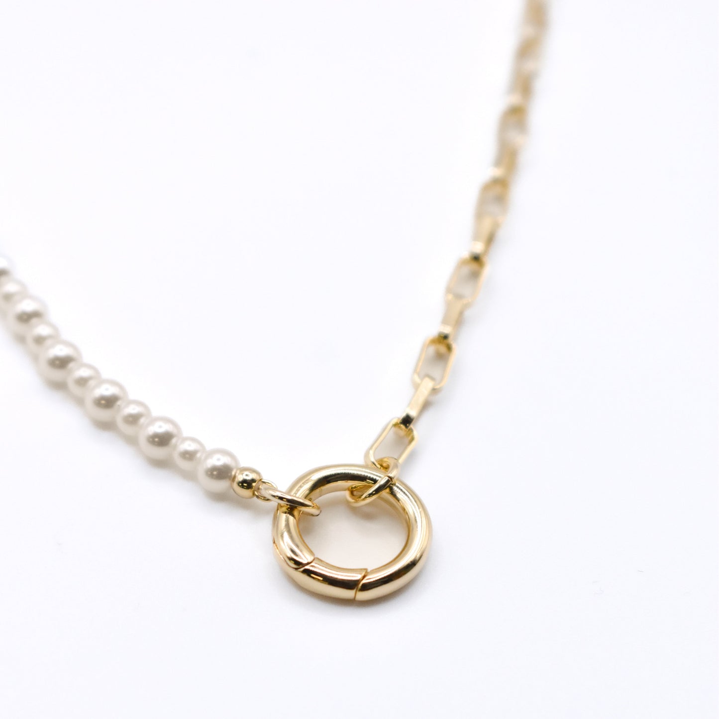 Pearl and Paperclip Chain Necklaces Joyce 