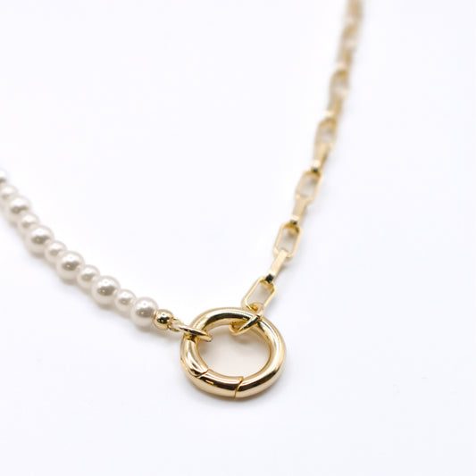 Pearl and Paperclip Chain Necklaces Joyce 