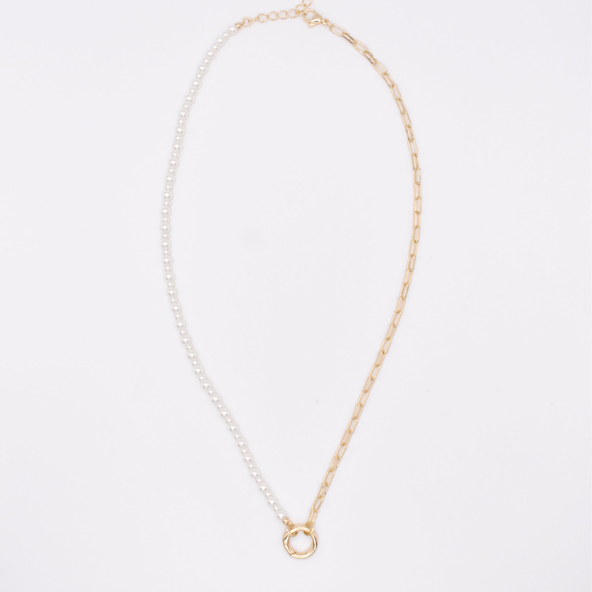Pearl and Paperclip Chain Necklaces Joyce 