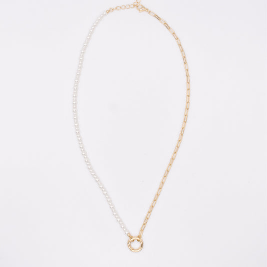 Pearl and Paperclip Chain Necklaces Joyce 