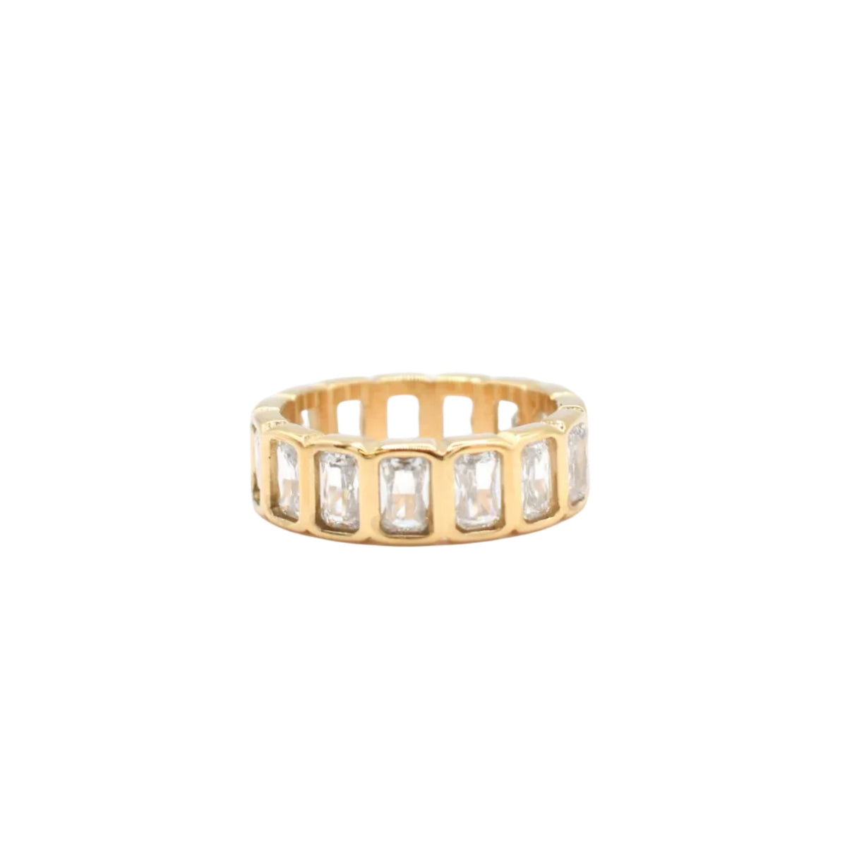 Emerald Cut Eternity Band Sis Kiss 