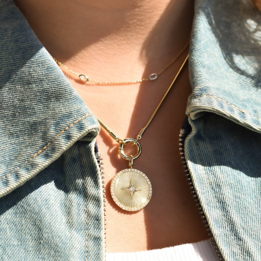 Sophia Snake Chain Charm Necklace Necklaces Joyce 