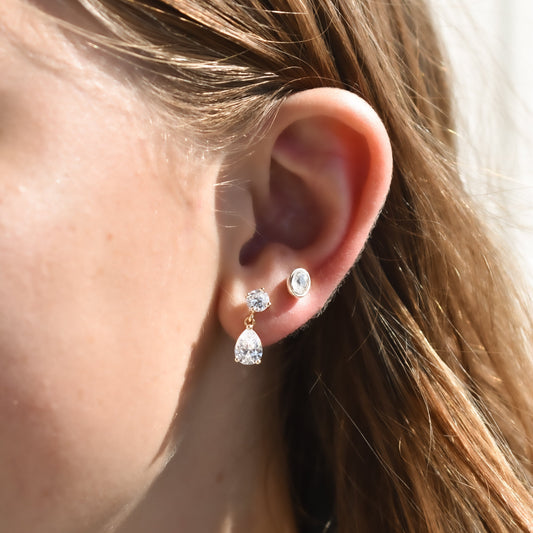 Bezel Drop Earrings Earrings Joyce 