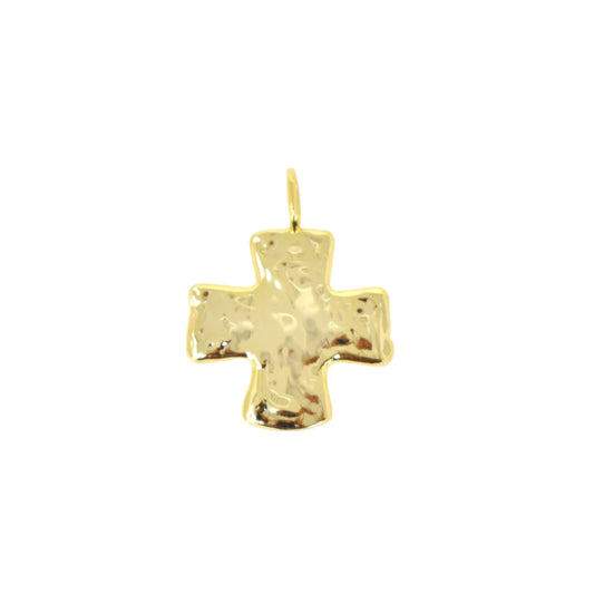 Hammered Cross Charm Charms & Pendants Joyce 