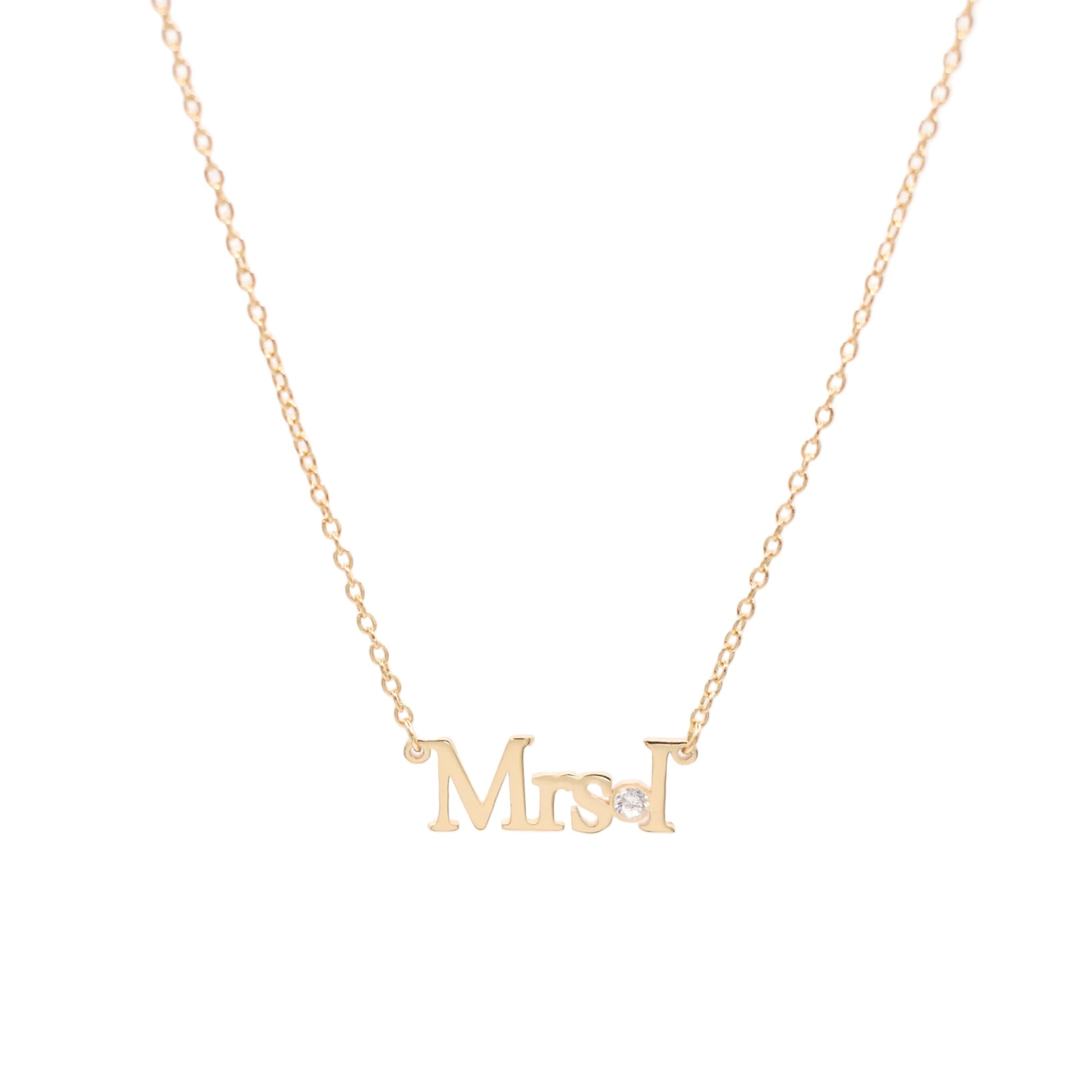 Custom Mrs. Initial Necklace Necklaces Bob 