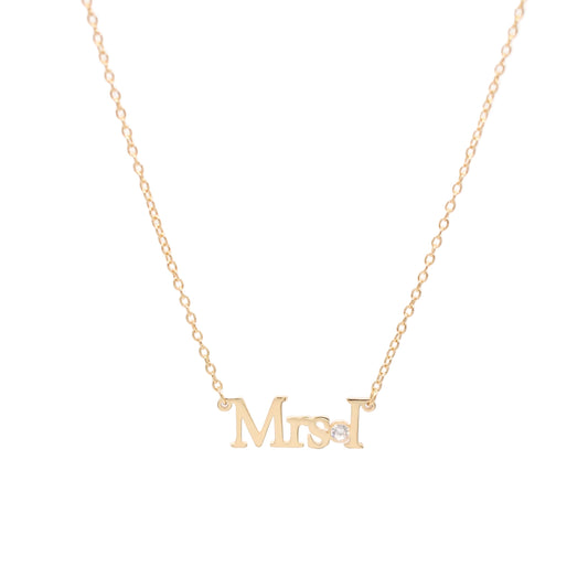 Custom Mrs. Initial Necklace Necklaces Bob 