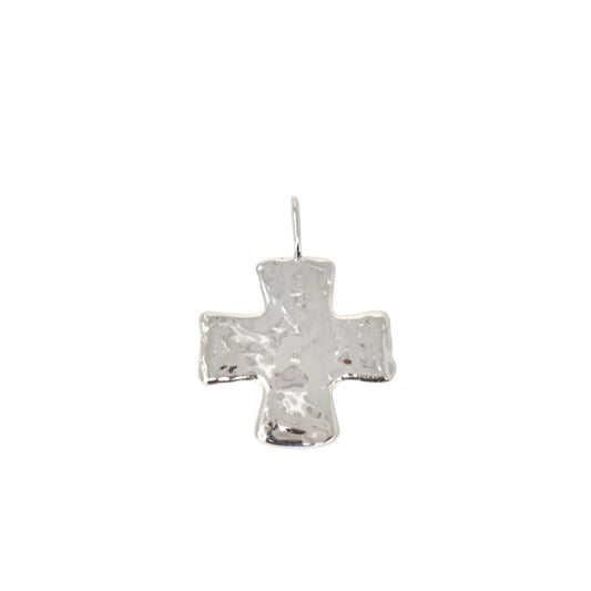 Hammered Cross Charm Charms & Pendants Joyce 