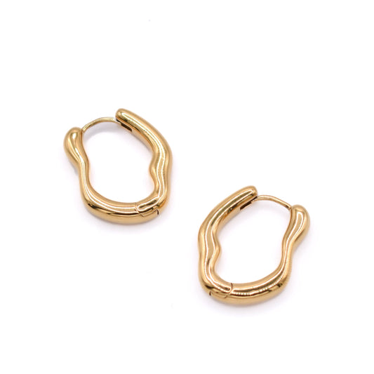 Liquid Gold Hoops Earrings grace 