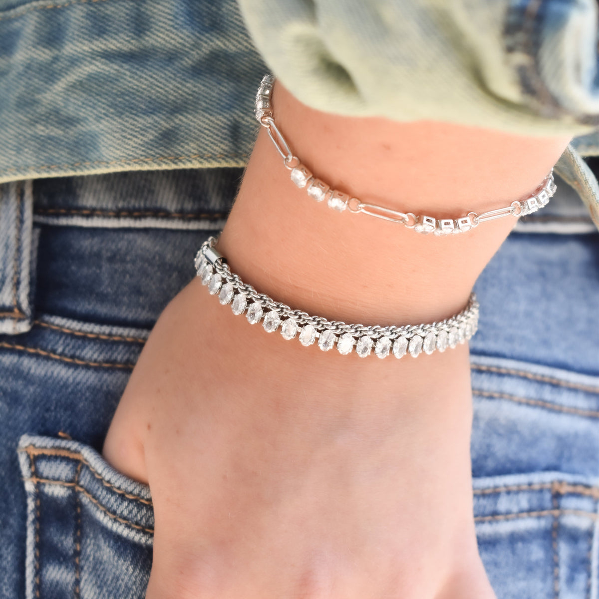Oval Cut Tennis Bracelet Bracelet Crystal 