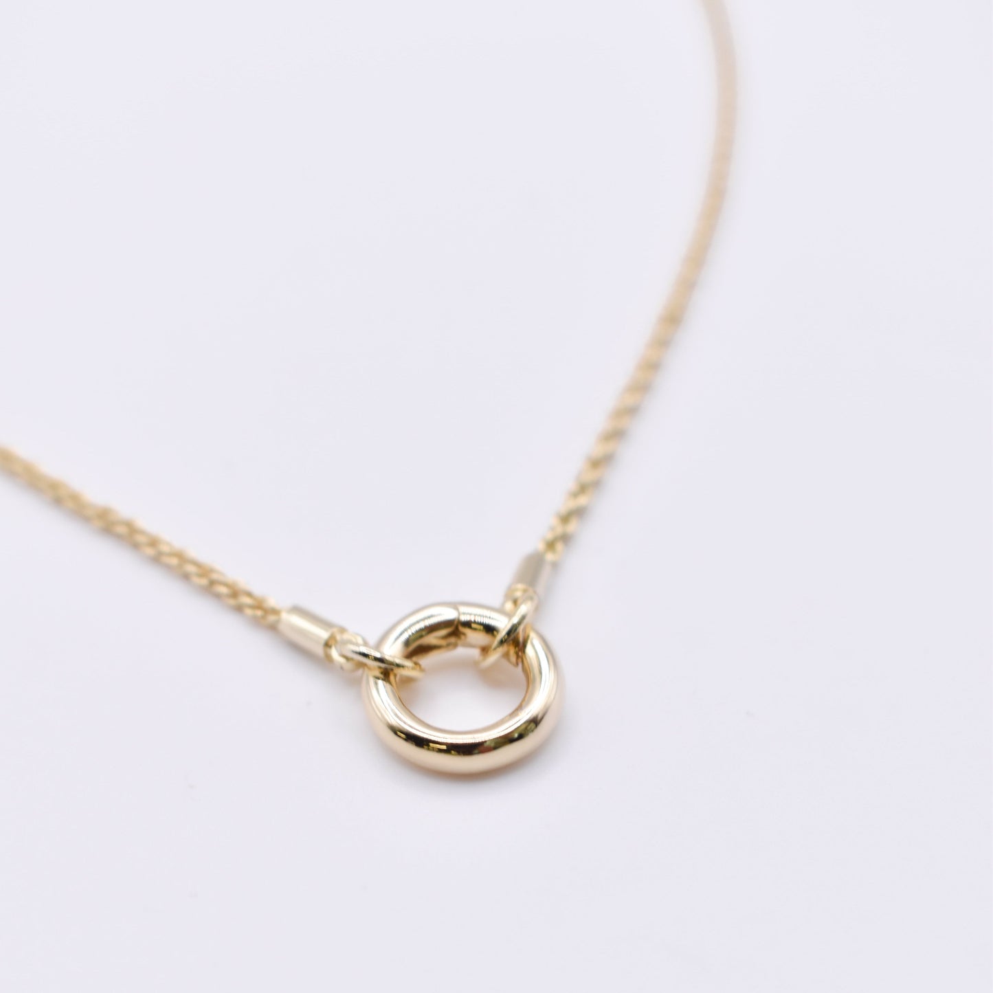 Skinny Rope Chain Charm Necklace