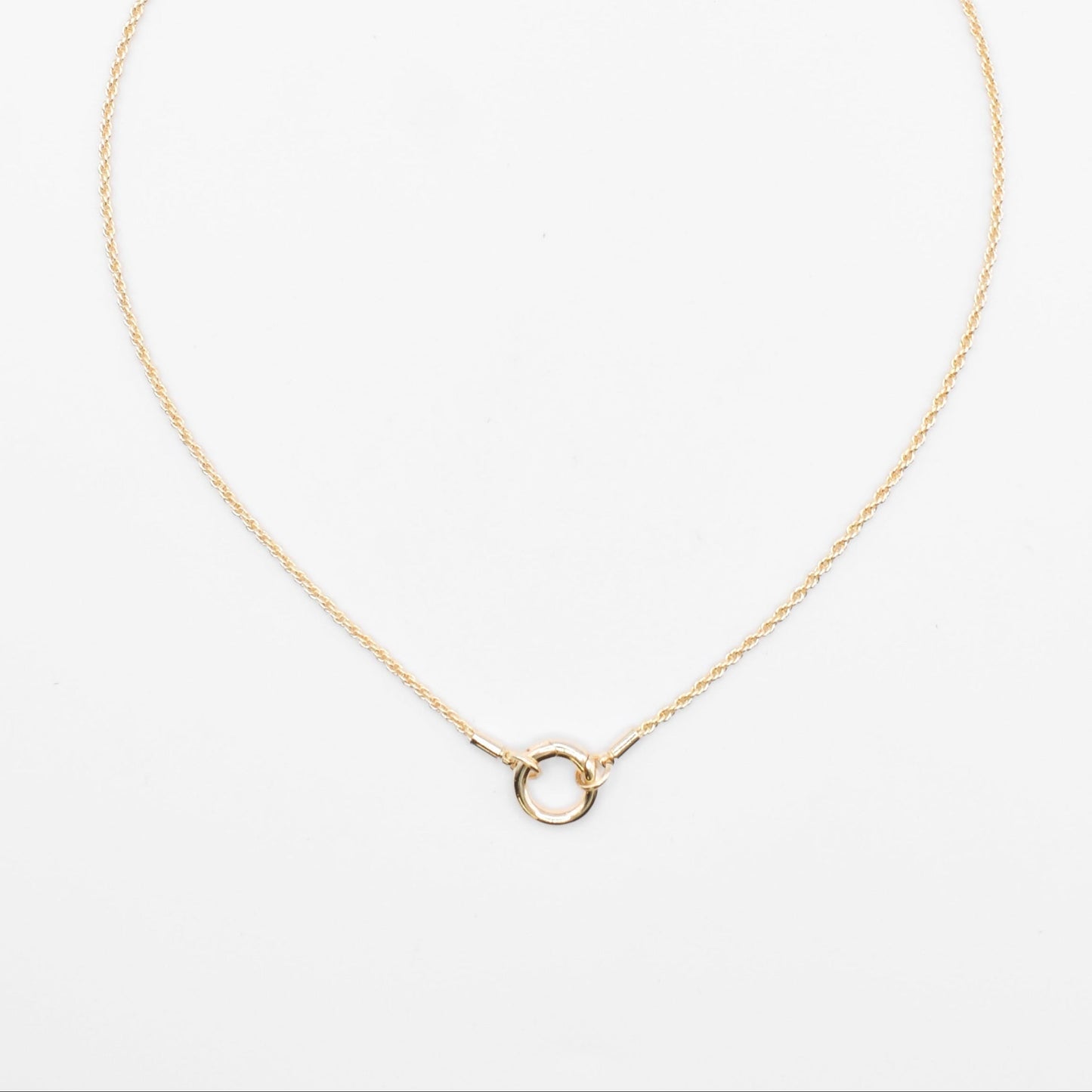 Skinny Rope Chain Charm Necklace