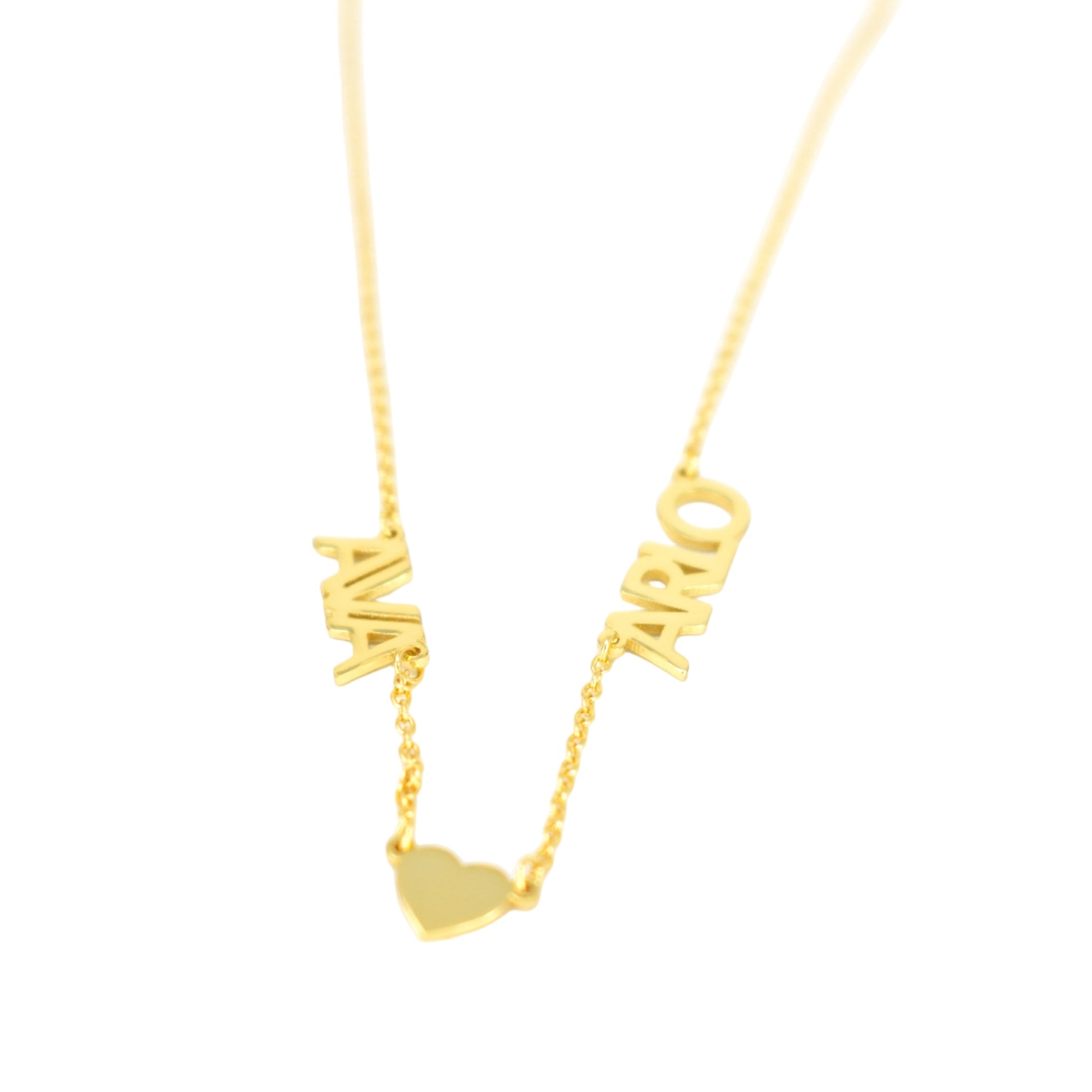 Custom My Mantra Heart Connection Name Necklace necklace Bob 