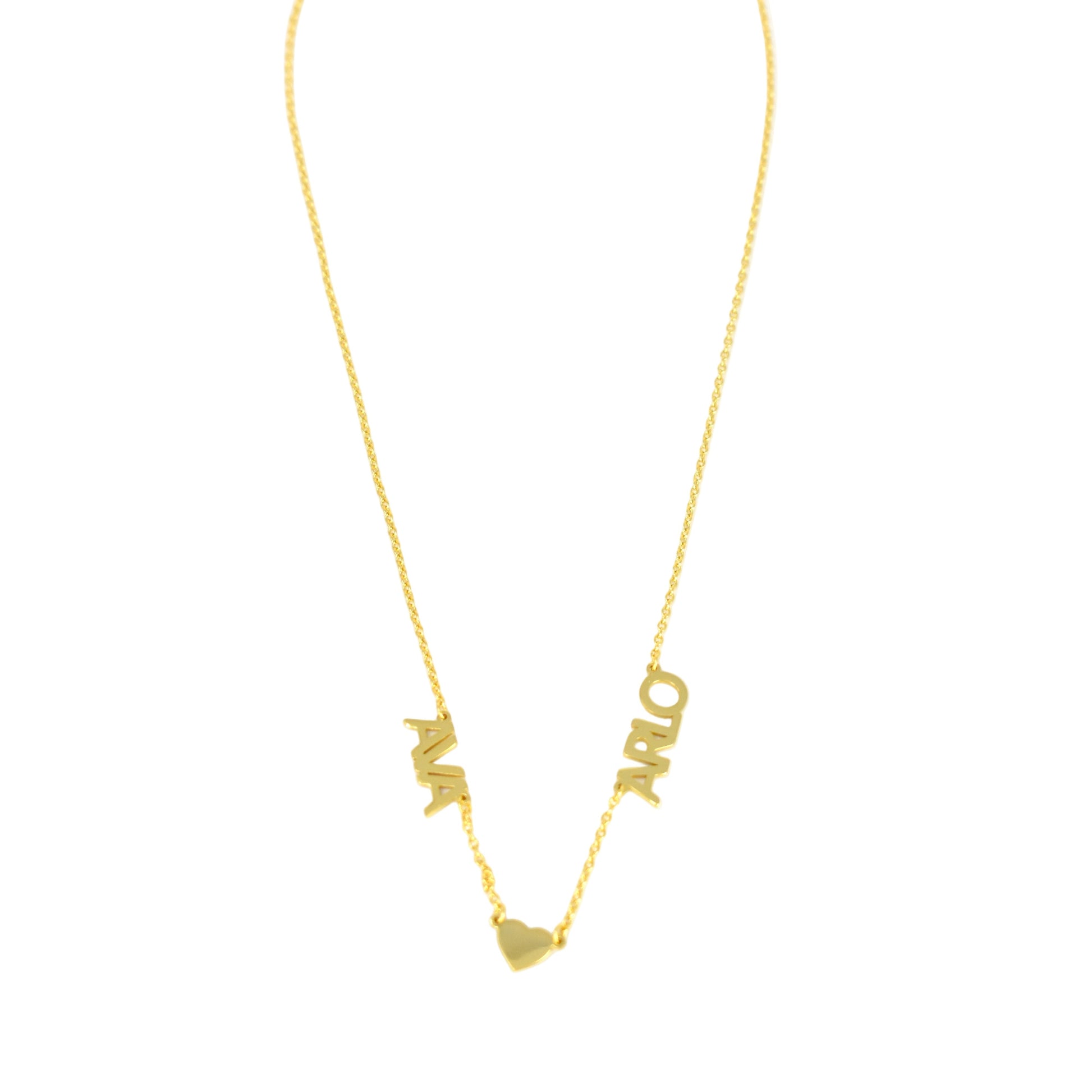 Custom My Mantra Heart Connection Name Necklace necklace Bob 