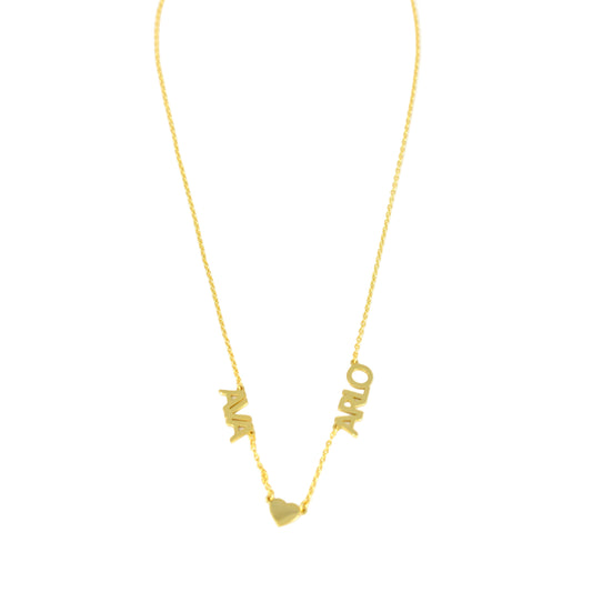 Custom My Mantra Heart Connection Name Necklace necklace Bob 