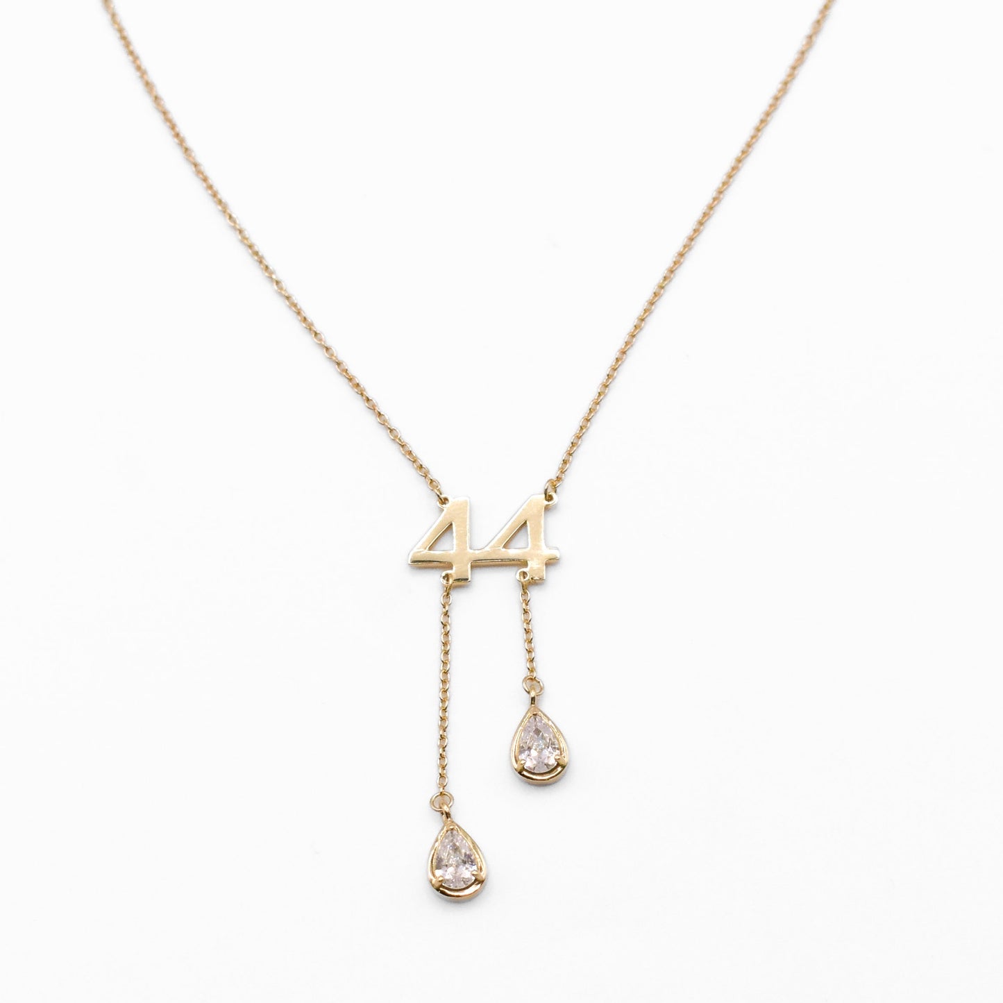 Custom Initial/Number Drip Necklace