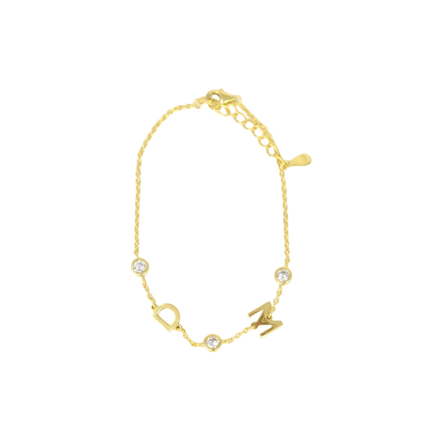 Custom Initial Bracelet with Crystals Bracelets Bob 