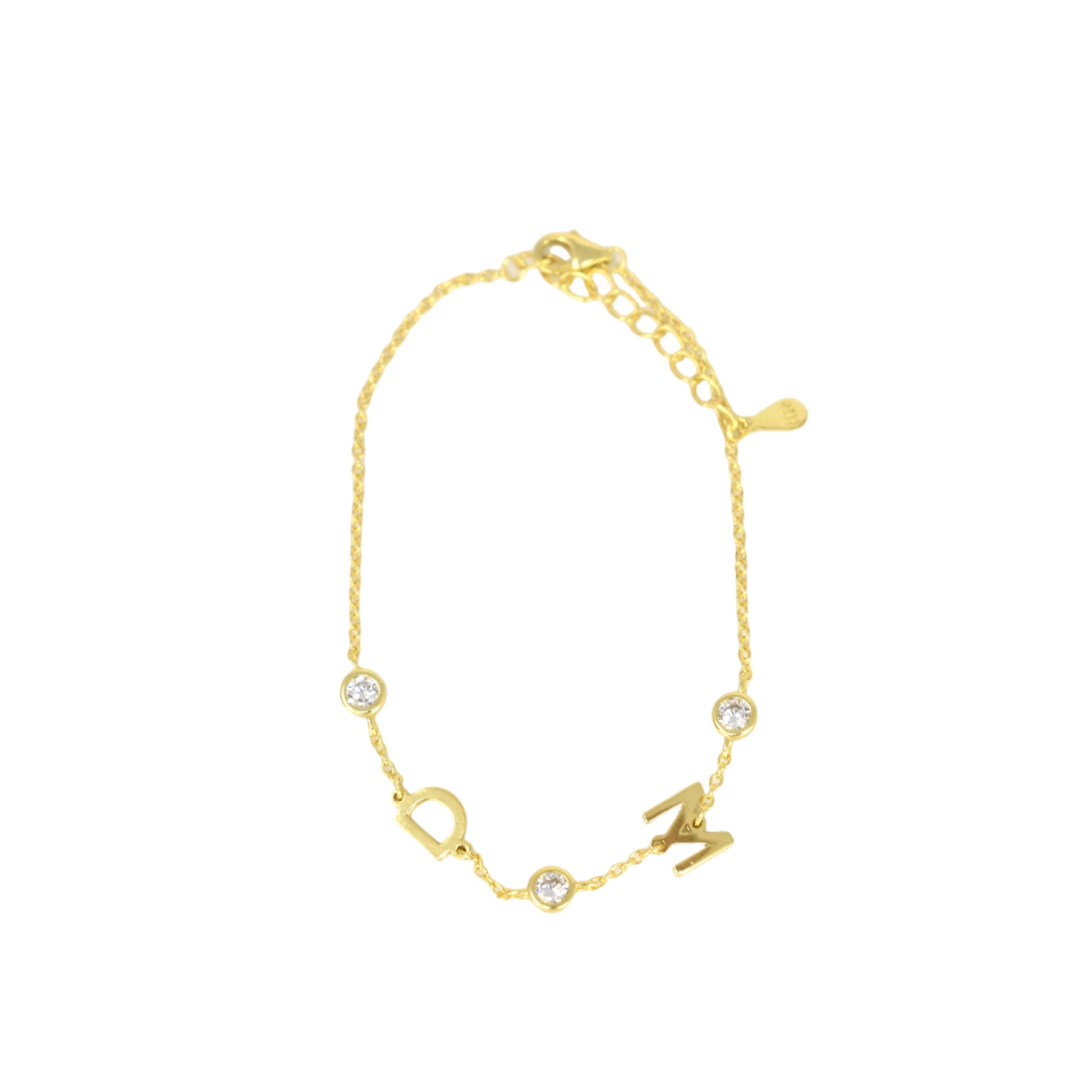 Custom Initial Bracelet with Crystals Bracelets Bob 