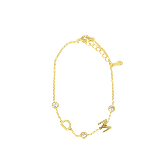 Custom Initial Bracelet with Crystals Bracelets Bob 