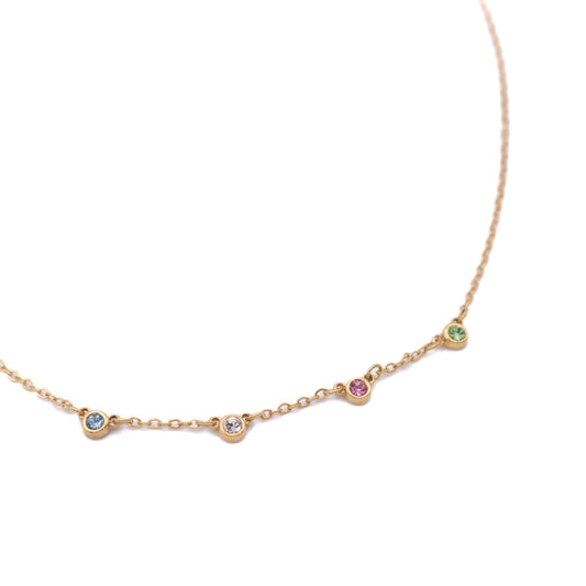 Custom Birthstone Stand Necklace Necklaces Rena 