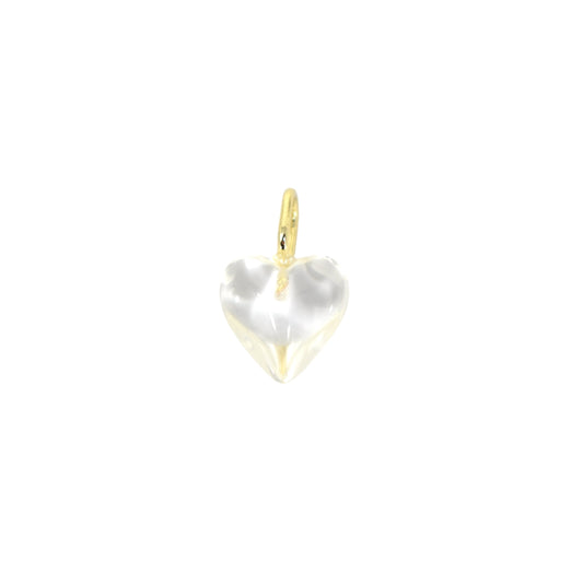Palm Beach Stone Heart Charm Clear