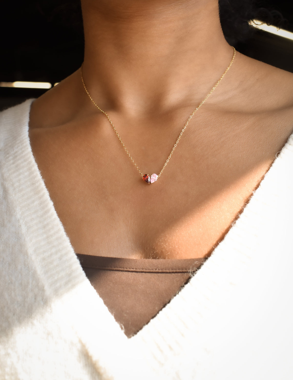 Custom Pear Cut Birthstone Necklace Necklaces Rena 