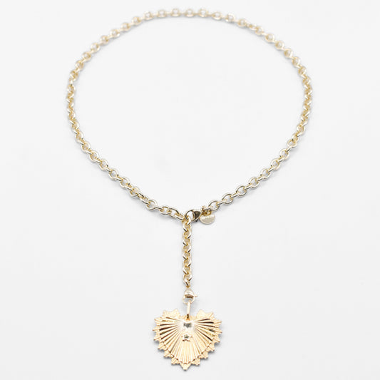Newport Heart Lariat Charm Necklace Necklaces Joyce 