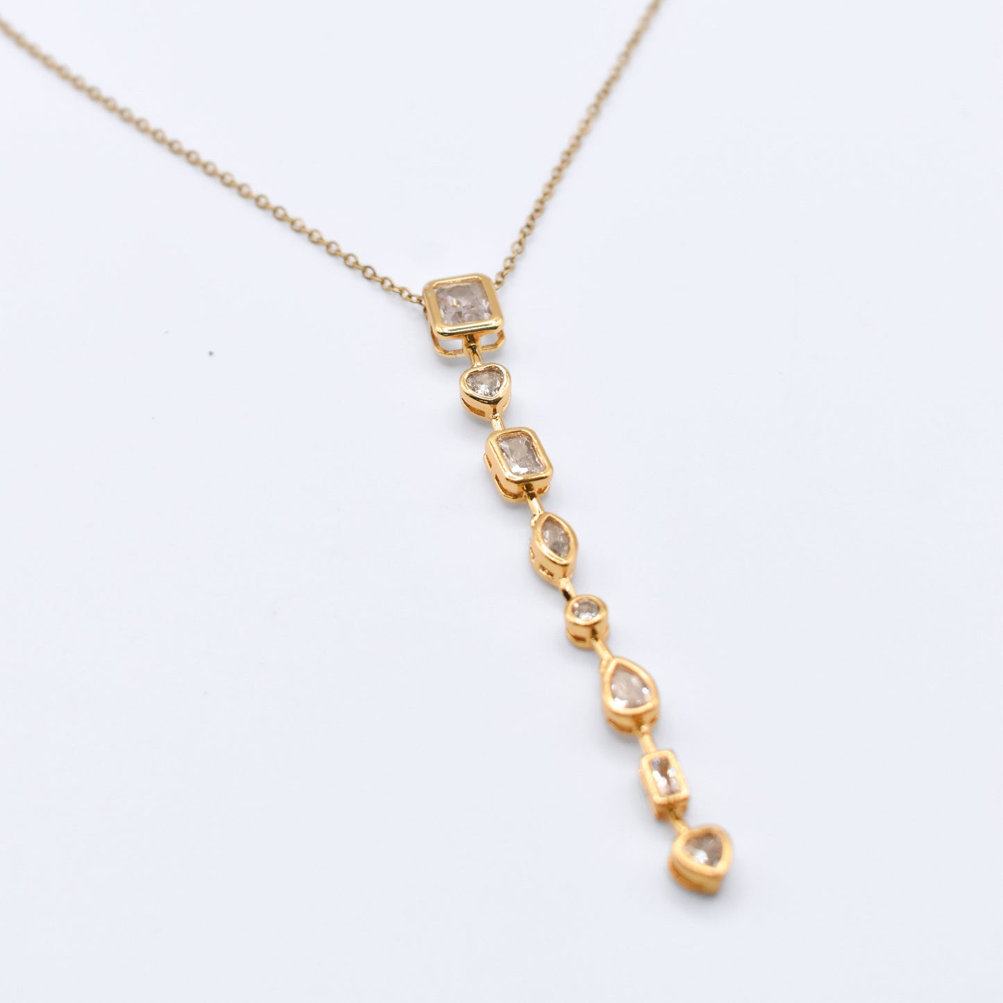 Crystal Drop Lariat Necklaces Sis Kiss 