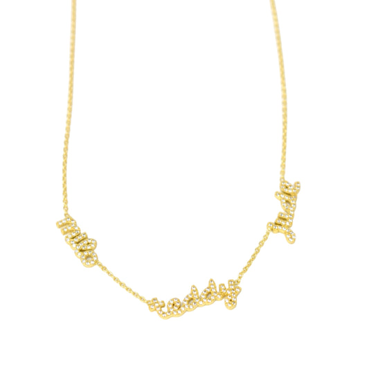 Custom Petite Script Multiple Name Necklace necklace Bob 