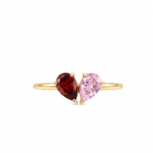 Custom Adjustable Pear Cut Birthstone Ring Rings Rena 