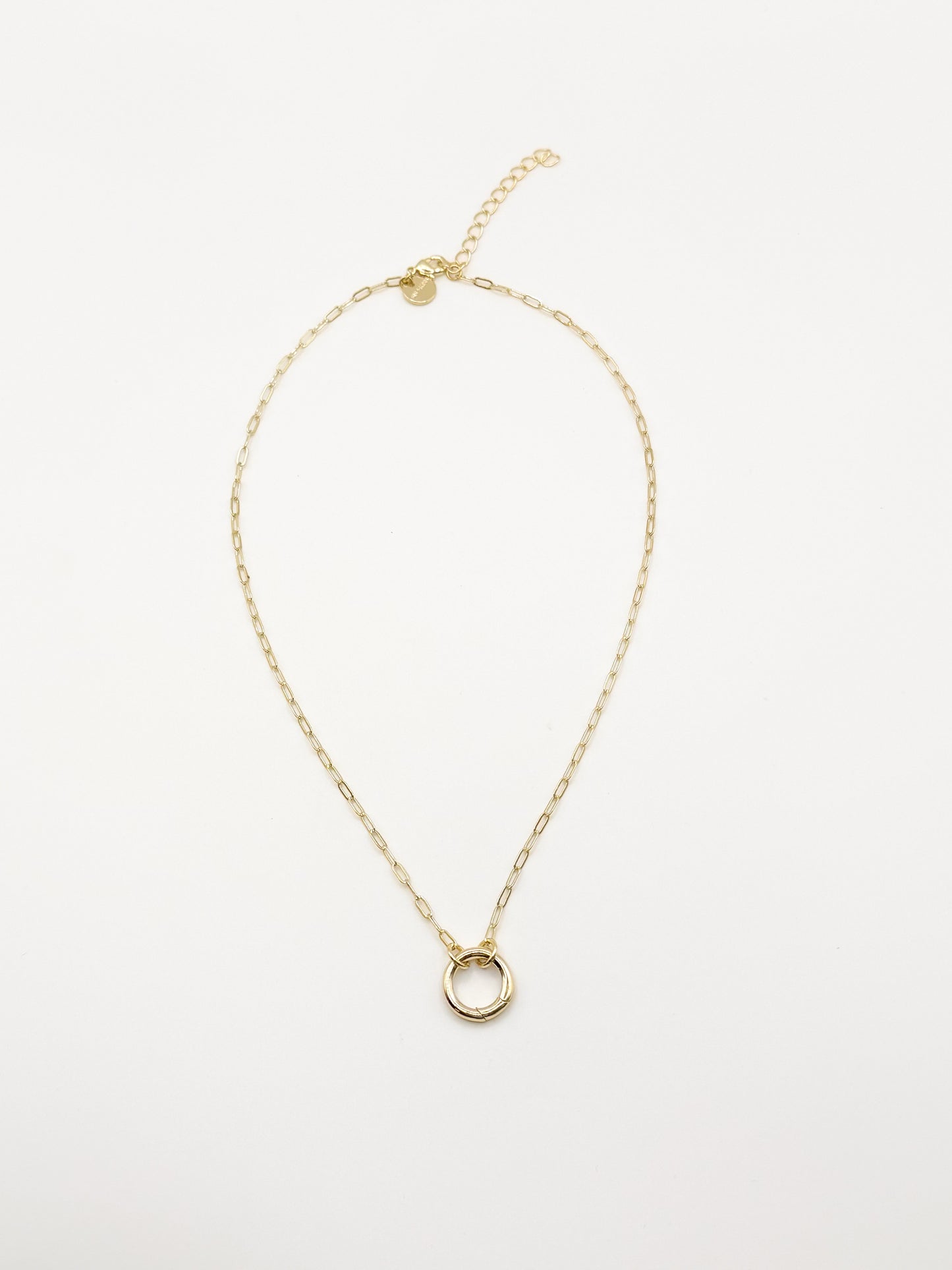 Mini Paperclip Charm Necklace