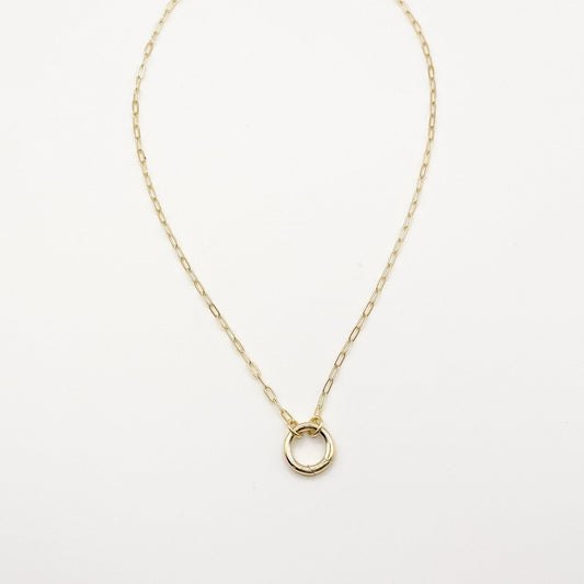 Mini Paperclip Charm Necklace Necklaces Joyce 