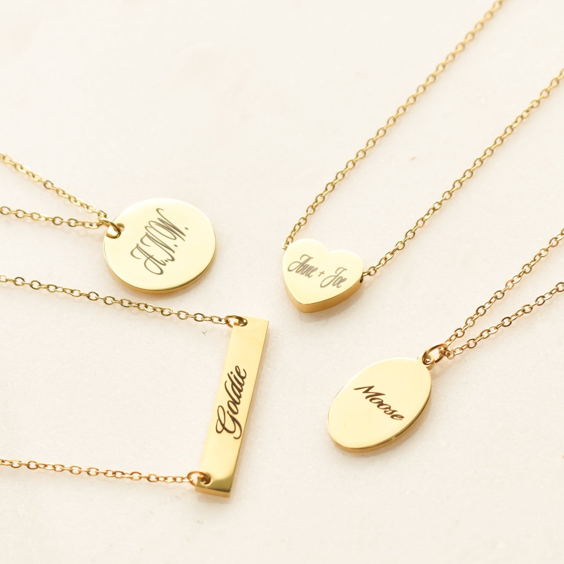 Custom Engraved Oval Necklace Necklaces Laser Outpost