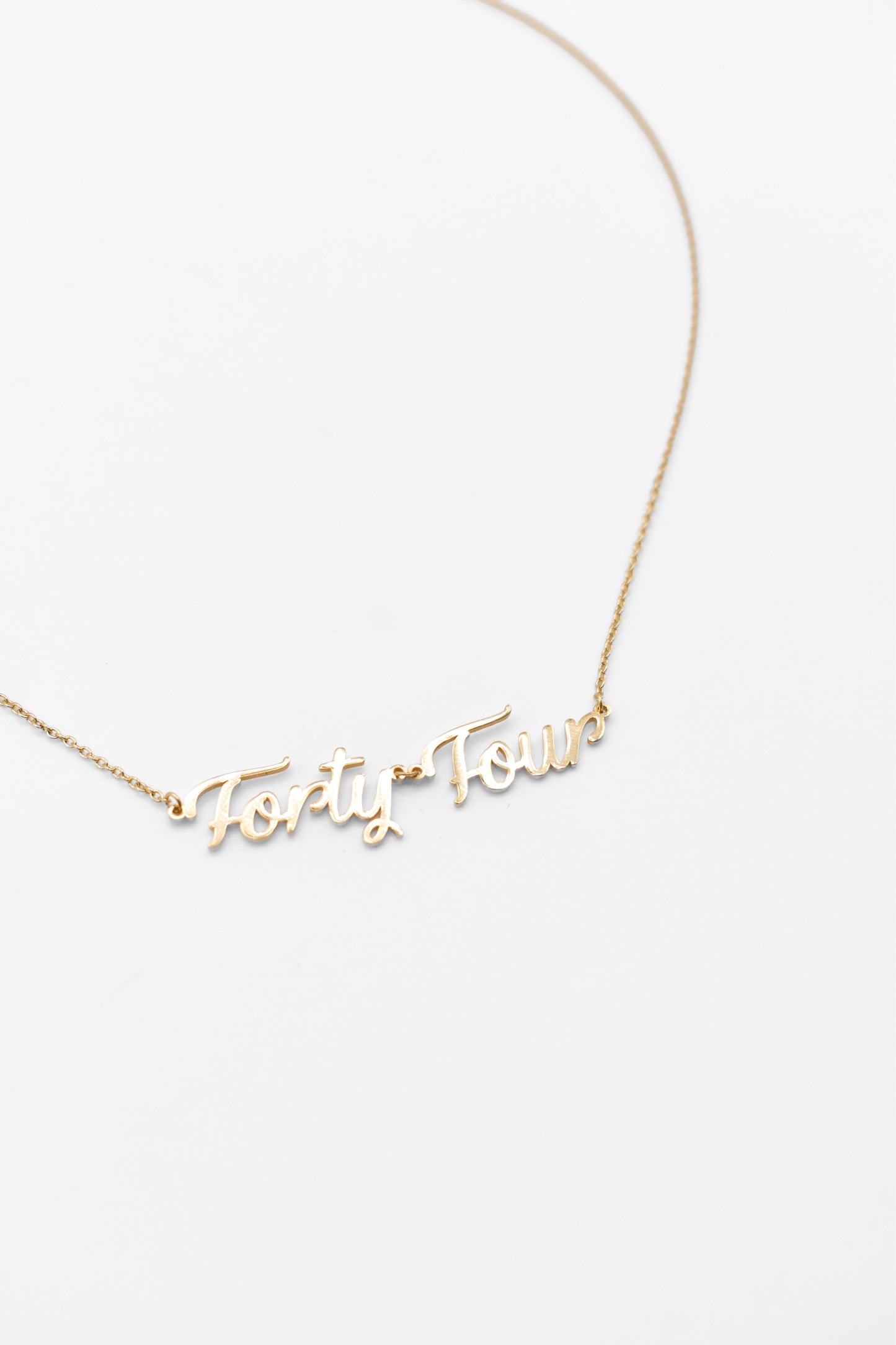 Custom Cursive Number Necklace Sis Kiss 