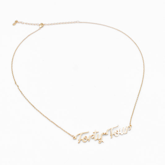 Custom Cursive Number Necklace Sis Kiss 