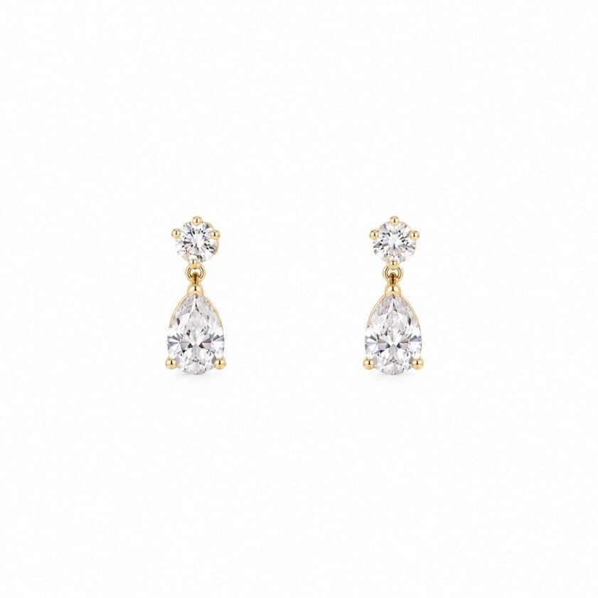 Bezel Drop Earrings Earrings Joyce 