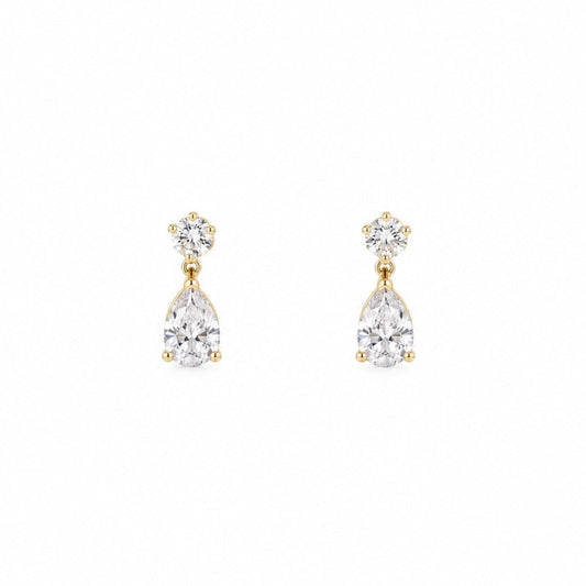 Bezel Drop Earrings Earrings Joyce 
