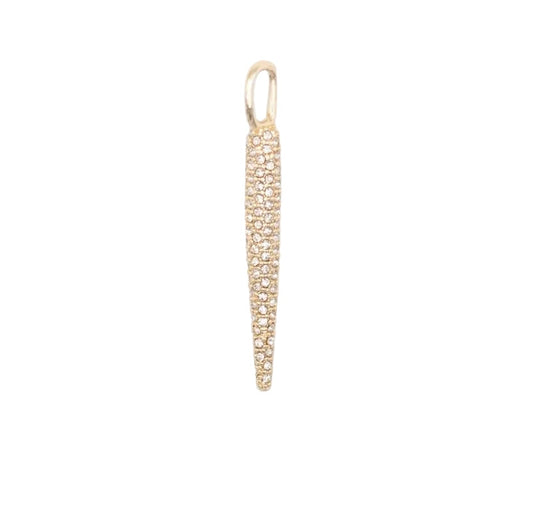 Pave Bling Bar Charm Sis Kiss 