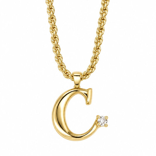 Custom Gemstone Initial Necklace necklace Bob 