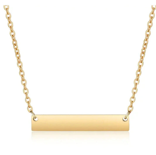 Custom Engraved Bar Necklace Necklaces Laser Outpost