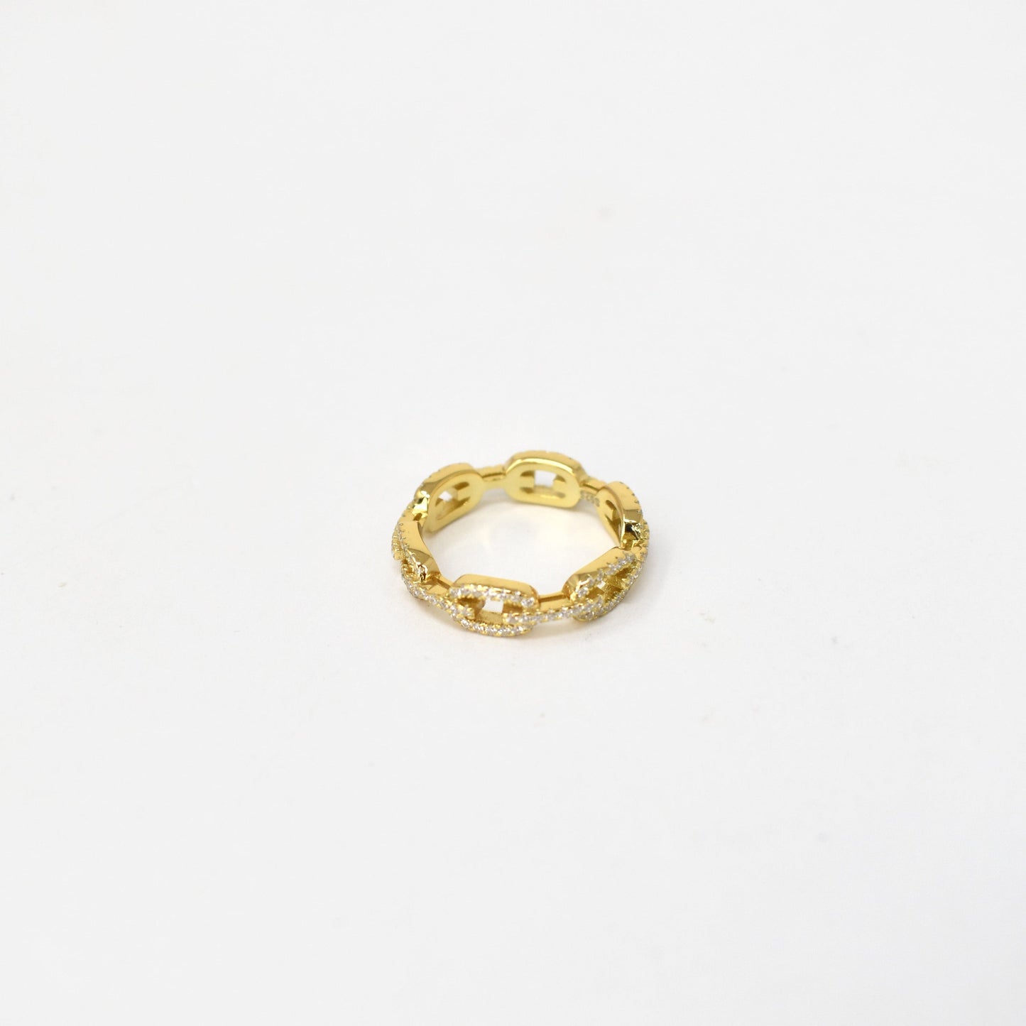 Chain Link Crystal Ring Rings Sis Kiss 