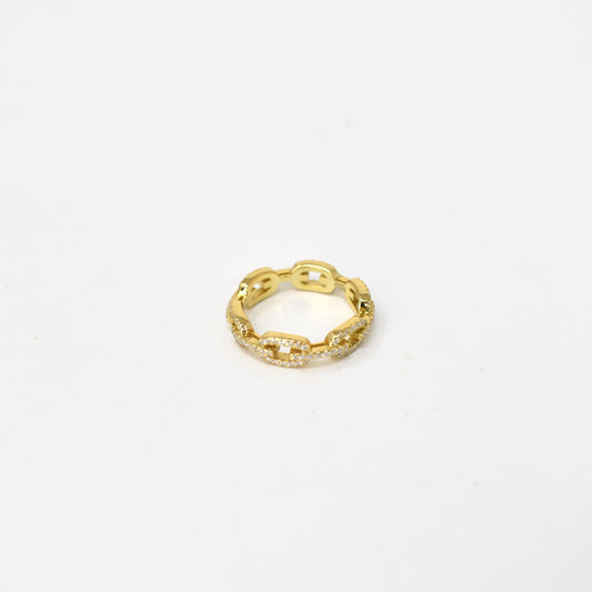 Chain Link Crystal Ring Rings Sis Kiss 