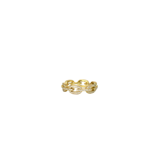 Chain Link Crystal Ring Rings Sis Kiss 