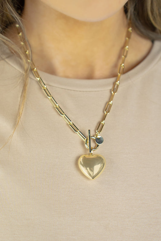 Large Puffy Heart Charm