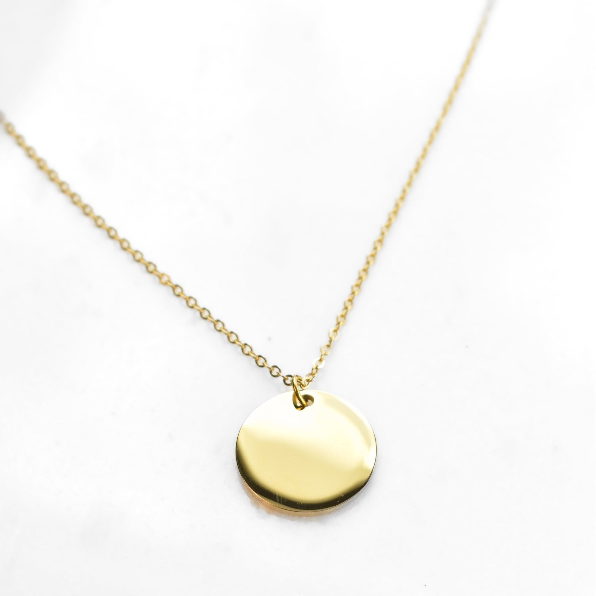 Custom Engraved Circle Pendant Necklace Necklaces Laser Outpost