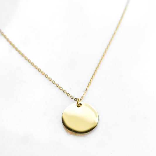 Custom Engraved Circle Pendant Necklace Necklaces Laser Outpost