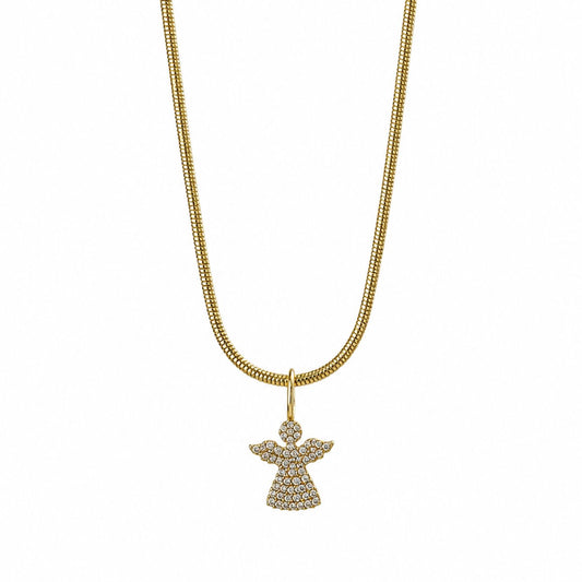 Mini Guardian Angel Charm Necklace Necklaces Joyce 