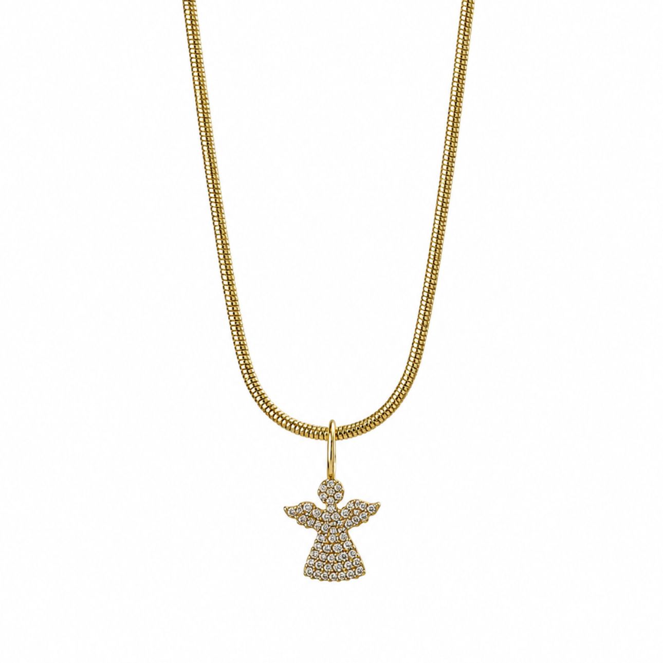 Mini Guardian Angel Charm Necklace